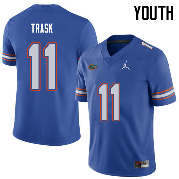 Jordan Brand Youth #11 Kyle Trask Florida Gators College Football Jerseys Sale-Royal - Click Image to Close